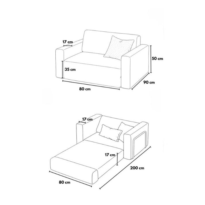 Atelier Del Sofa Wello Single - Sofá-cama de 1 plaza Marrón